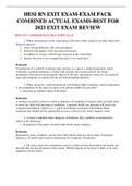 HESI RN EXIT EXAM-EXAM PACK COMBINED ACTUAL EXAMS-BEST FOR 2023 EXIT EXAM REVIEW