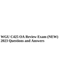 WGU C425 OA Review Exam &lpar;NEW&rpar; 2023 Questions and Answers&period;