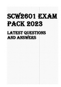 SCW2601 EXAM PACK 2023
