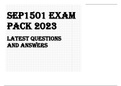 SEP1501 Exam PACK 2023