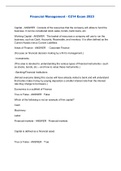 Financial Management - C214 Exam 2023