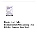 Kozier And Erbs  Fundamentals Of Nursing 10th  Edition Berman Test Bank