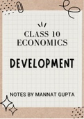 CBSE Class 10 Economics Chapter 1 Development