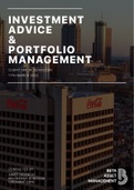 Investment advice & portfolio management