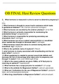 OB FINAL Hesi Review Questions&period;