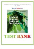 Test bank for clinical nursing skills and techniques 9th edition