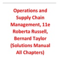 Operations and Supply Chain Management, 11e Roberta Russell, Bernard Taylor (Solutions Manual)