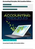 Solution Manual for Accounting Principles Volume 1 & Volume 2&comma; 9th Canadian Edition Jerry J&period; Weygandt&comma; Verified Chapters 1 - 20&comma; Complete Newest Version