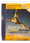 TEST BANK ESSENTIALS OF HUMAN ANATOMY AND PHYSIOLOGY 10TH EDITION COMPLETE GUIDE SOLUTION|RATED A