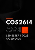 COS2614 Assessment 1 Semester 1 2023 - Solutions