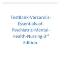 TestBank-Varcarolis-Essentials-of-Psychiatric-Mental-Health-Nursing-3rd Edition.