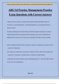 ARE 5&period;0 Practice Management Practice Exam Questions with Correct Answers