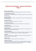 Edexcel A Level Business - Advanced Information Paper 3