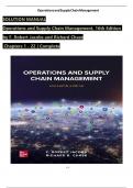 Solution Manual For Operations and Supply Chain Management&comma; 16th Edition by F&period; Robert Jacobs and Richard Chase&comma; Verified Chapters 1 - 22&comma; Complete Newest Version
