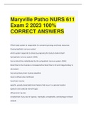 Maryville Patho NURS 611 Exam 2 2023 100% CORRECT ANSWERS 
