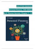 Solution Manual and Answer Guide for Personal Finance&comma; 14th Edition By &lpar;E&period; Thomas Garman&comma; 2024&rpar; Verified Chapters 1 - 17&comma; Complete Newest Version