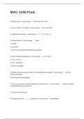 MAC 1105 Final Exam Actual Questions And Correct Detailed Answers&period;