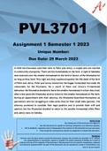 PVL3701 Assignment 1 Semester 1 2023