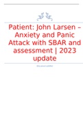 Patient: John Larsen – Anxiety and Panic Attack with SBAR and assessment | 2023 update 