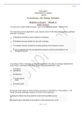 Nurs 6645 Midterm Exam - Week 6 Psychotherapy with Multiple Modalities