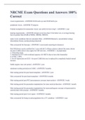 NRCME Exam Questions and Answers 100&percnt; Correct