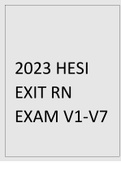 2023 HESI EXIT RN EXAM V1-V7