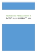 Prophecy RN Pharmacology A - Accuracy &colon; 98&percnt;  Latest Update 2023