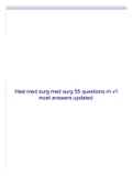 Hesi med surg med surg 55 questions rn v1 most answers updated.
