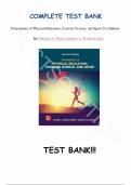 Test Bank - Foundations of Physical Education&comma; Exercise Science&comma; and Sport 21st Edition by Deborah A&period; Wuest&comma; Jennifer L&period; Walton-Fisette&comma; All Chapters&vert; Complete Guide A&plus;
