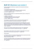 BLW 3013 Business Law module 2 Questions And Answers Rated 100&percnt; Correct