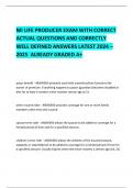 MI LIFE PRODUCER EXAM WITH CORRECT ACTUAL QUESTIONS AND CORRECTLY  WELL DEFINED ANSWERS LATEST 2024 &ndash; 2025  ALREADY GRADED A&plus; 