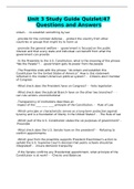 Unit 3 Study Guide Quizlet&sol;47 Questions and Answers