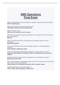 EMS Operations FINAL EXAM &lpar;Exam Elaborations questions and Answers 2023&rpar;