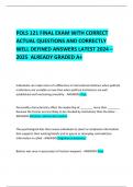 POLS 121 FINAL EXAM WITH CORRECT ACTUAL QUESTIONS AND CORRECTLY  WELL DEFINED ANSWERS LATEST 2024 &ndash; 2025  ALREADY GRADED A&plus; 
