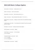 MAC1105 Basic College Algebra Complete Questions And Answers For All Blocks&period;