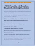 WOCN Wound Care RN Exam Prep Study Guide with Complete Solutions