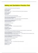 Safety and Sanitation Exams Questions and Answers