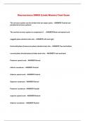 Neuroscience ENMU &lpar;Linda Weems&rpar; Final Exam