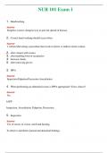 NUR 101 &lpar; LATEST 2024 &sol; 2025 &rpar; EXAM 1 &vert; ALL Q&AS BRAND NEW  GUARANTEED A&plus;&plus;