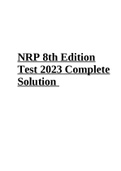 NRP 8th Edition Test 2023 Complete Solution