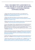 WGU C182 OBJECTIVE ASSESSMENT OA LATEST 2023 REAL EXAM 300&plus; QUESTIONS AND CORRECT ANSWERS&vert;VERIFIED ANSWERS&lpar;AGRADE&rpar;