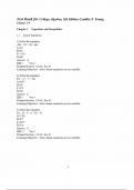 Test Bank for College Algebra&comma; 5th Edition Cynthia Y&period; Young&comma; Answered
