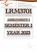 Exam (elaborations) LRM3701 (LRM3701) 