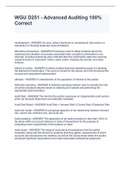 WGU D251 - Advanced Auditing 100&percnt; Correct