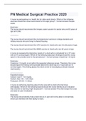 PN Medical Surgical Practice 2020 Exam with 100&percnt; Correct Answers 
