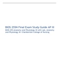 BIOS 255N Final Exam Study Guide APIII, Verified And Correct Answers, Chamberlain College of Nursing