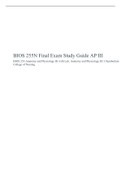 BIOS 255 Final Exam Study Guide AP III, Verified, And Correct Answers, Chamberlain College of Nursing