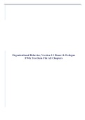 Organizational Behavior, Version 1.1 Bauer & Erdogan FWK Test Item File All Chapters