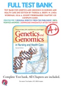 Test Bank For Genetics and Genomics in Nursing and Health Care 2nd Edition By Theresa A&period; Beery&semi; M&period; Linda Workman&semi; Julia A&period; Eggert 9780803660830 Chapter 1-20 Complete Guide &period;
