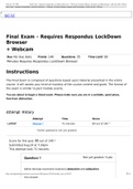BIOD 210 Genetics Final Exam - Requires Respondus LockDown Browser + Webcam Latest Solution 2022.
